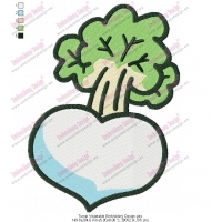 Turnip Vegetable Embroidery Design